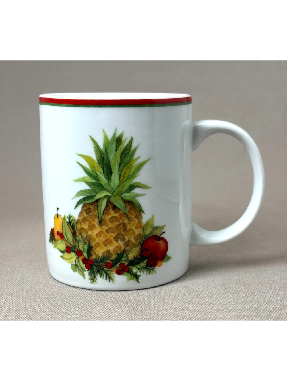 Williamsburg Holiday Jubilee Coffee Mug Andrea by Sadek Pineapple Tea Cup 10oz